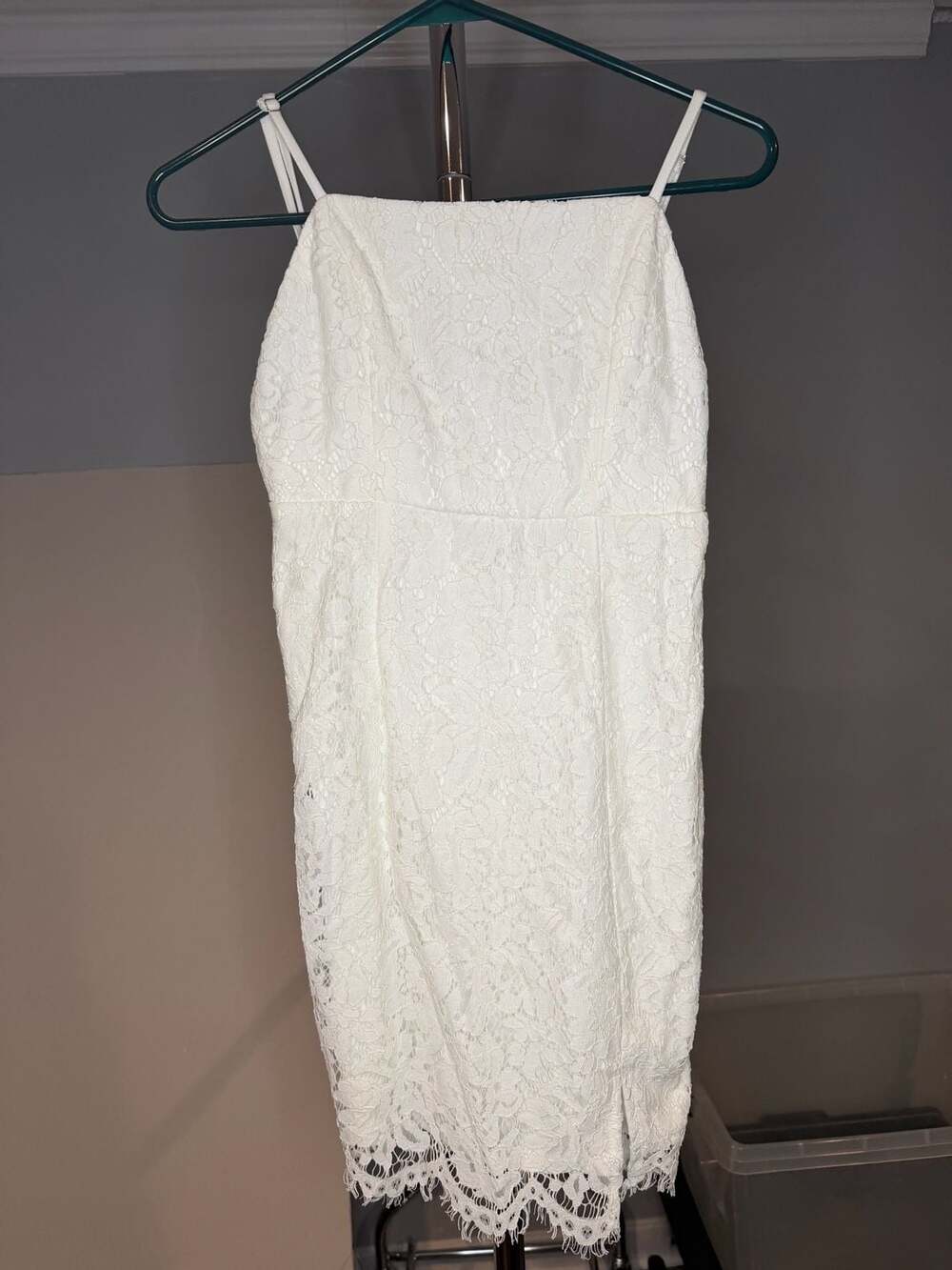 Hello Molly White Lace Bodycon Mini Dress